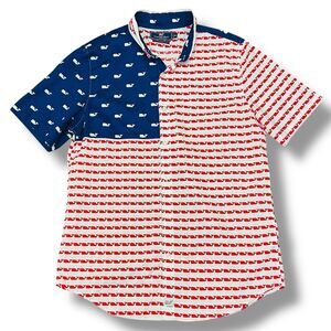 Vineyard Vines‎ Mens M Button Shirt USA Whale